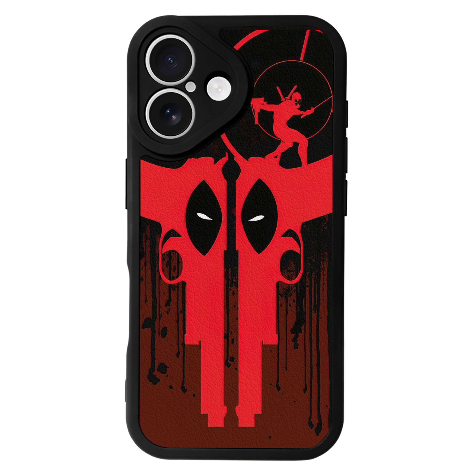 （画像用） Deadpool デッドプール 【iPhone 16シリーズ対応】シリコンスマホケース（レザー調） 材質：シリコン